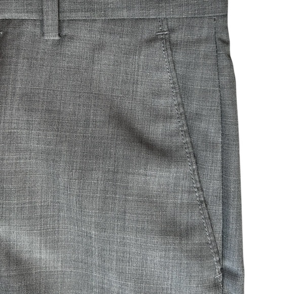 JOS A BANK Reserve Grey Marzotto Wool Dress Pants Mens 35 X 29 (35R) Flat Front - Picture 6 of 12